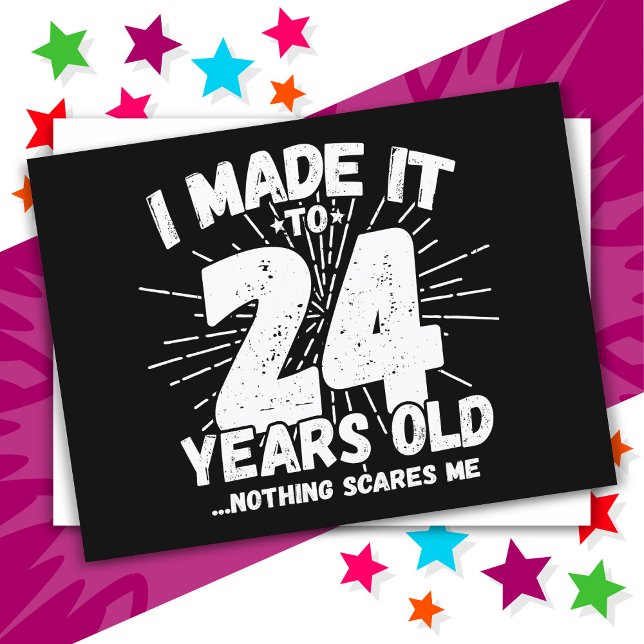 Carte Postale 24 Ans Sarcasme Mème Drôle 24e Anniversaire (Créateur téléchargé)