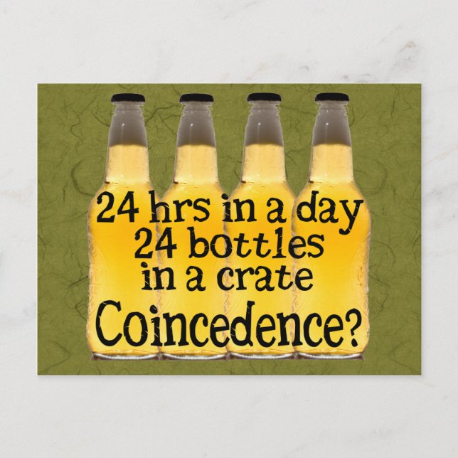 Carte Postale 24 Bouteilles de bière (Devant)