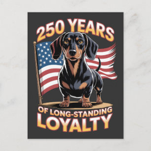 Carte Postale 250 Ans de Loyauté Inébranlable Dachshund