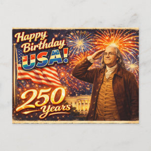 Carte Postale 250 Ans d'Excellence Benjamin Franklin USA