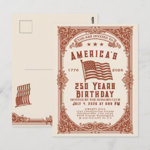 Carte Postale 250e anniversaire des États-Unis 