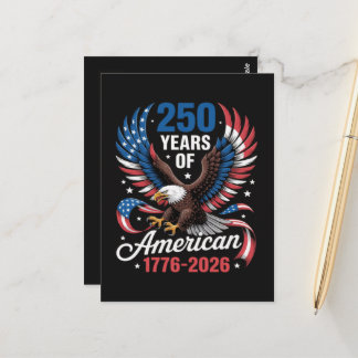 Carte Postale 250e anniversaire USA aigle patriotique 250 ans