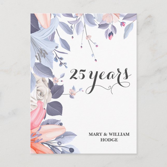 Carte Postale "25 ans de l'éternité : un anniversaire à retenir" (Devant)