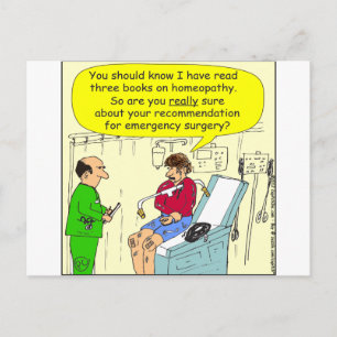 Carte Postale 271 bande dessinée de chirurgie homéopathique