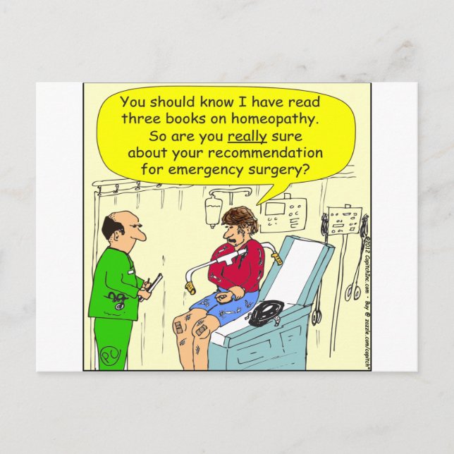 Carte Postale 271 bande dessinée de chirurgie homéopathique (Devant)