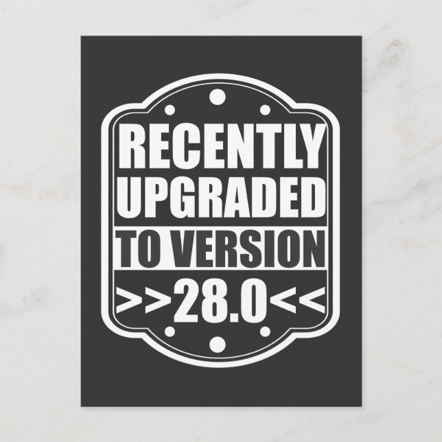 Carte Postale 28e anniversaire 28 ans 1991 Fête (Devant)