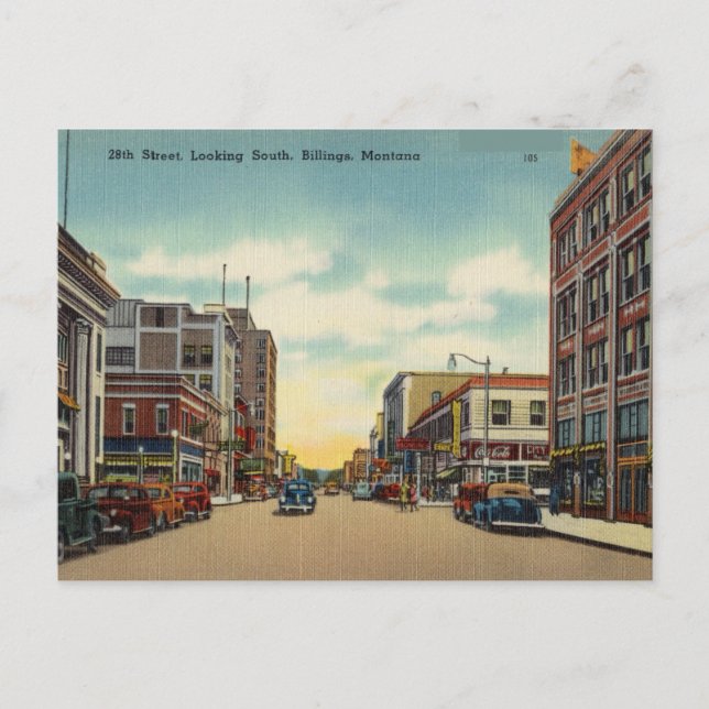 Carte Postale 28ème rue sud, Billings, Montana (Devant)