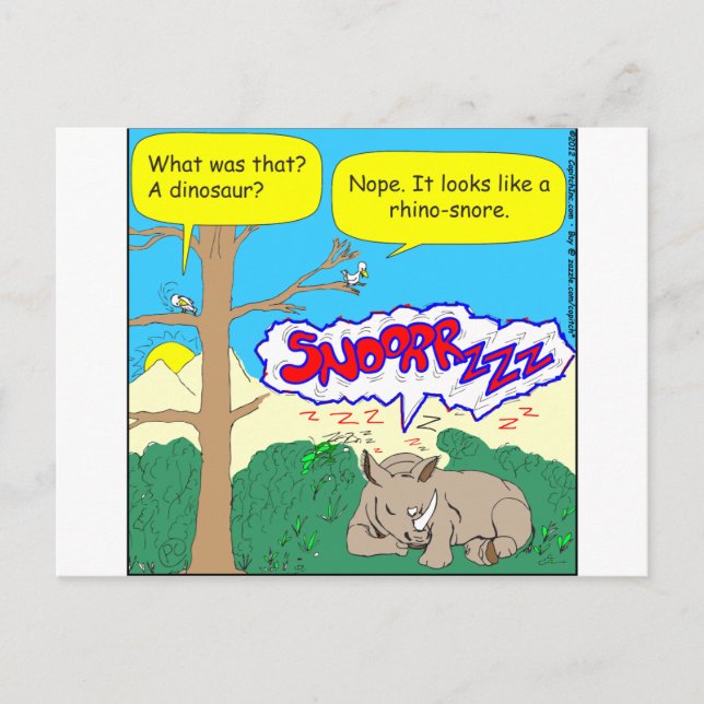 Carte Postale 298 dessins animés de rhino snore (Devant)