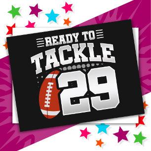 Carte Postale 29 ans Tackle Football Party 29e anniversaire