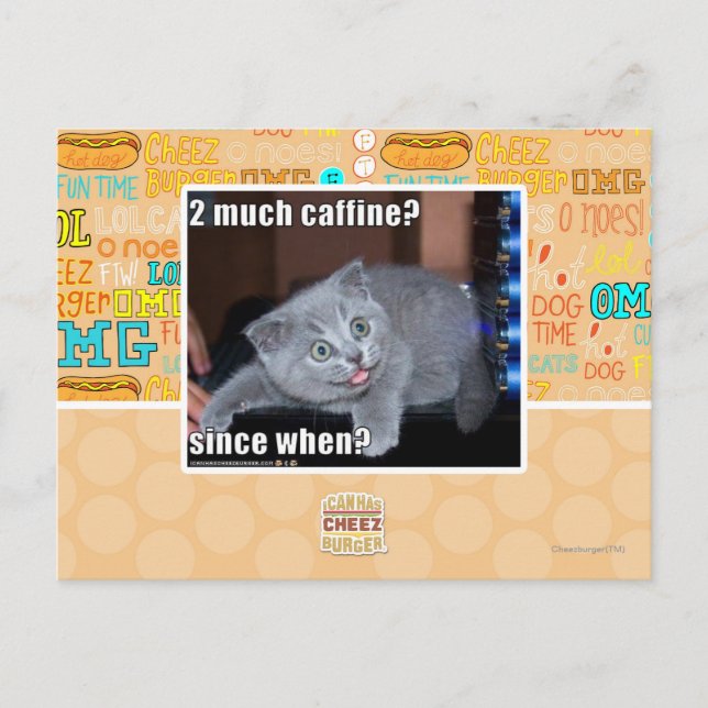 Carte Postale 2 beaucoup de caffine ? (Devant)