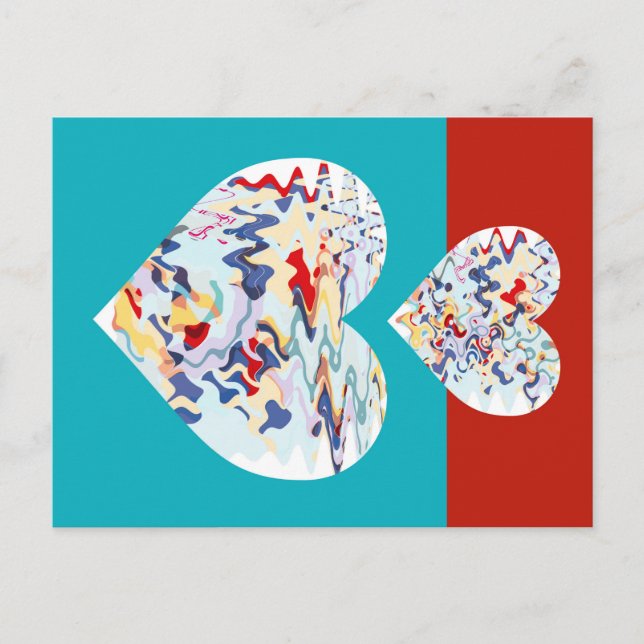 CARTE POSTALE 2 COEURS DE MELTIE (Devant)