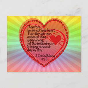 CARTE POSTALE 2 CORINTHIENS 4:16 NOUS NE PERDONS DONC PAS LE COE