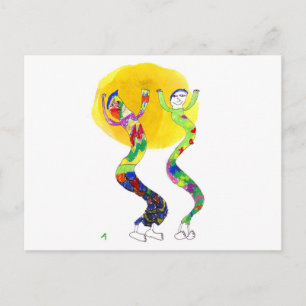 Carte Postale 2 danseurs dansant au soleil