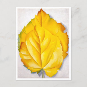 Carte Postale 2 Feuilles jaunes   Georgia O'Keeffe  