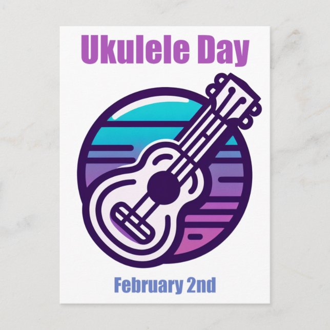 Carte Postale 2 février - Journée Ukulele (Devant)