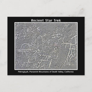 Carte Postale 2. OVNI Petroglyph à Death Valley