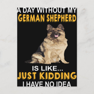 Carte Postale 2 Par Jour Sans Mon Berger Allemand Est Comme Ki