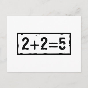 Carte Postale 2 plus 2 égale 5