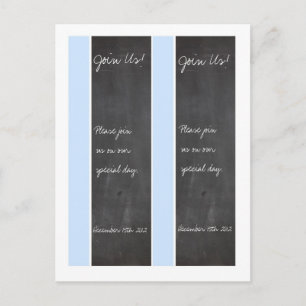 Carte Postale 2 Signets Mariage en tableau bleu