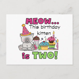 Carte Postale 2e t-shirts et cadeaux d'anniversaire Kitten
