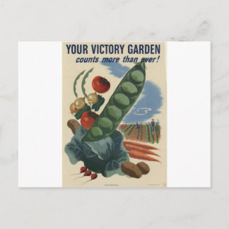 Carte Postale 2ème guerre mondiale affiche Jardin de la Victoire