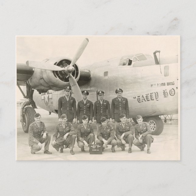 Carte postale 2ème guerre mondiale B-24 Crew (Devant)