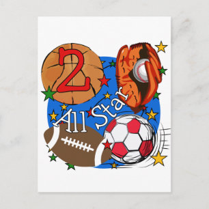 Carte Postale 2èmes T-shirts et cadeaux d'anniversaire d'All