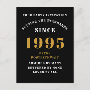 Carte Postale 30e Anniversaire 1995 Or Noir