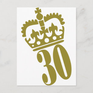 Carte Postale 30e anniversaire - Numéro - Trente
