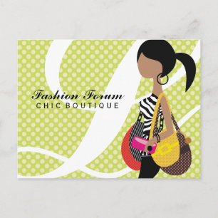 Carte Postale 311-Zebra Fashionista avec sac à dos Ponytail