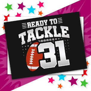 Carte Postale 31 ans Tackle Football Party 31e anniversaire