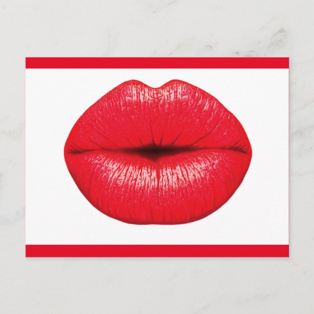 CARTE POSTALE 327493 ROUGE LÈVRES SMOOCH KISS MAKEUP BEAUTY LOVE (Devant)