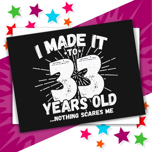 Carte Postale 33 Ans Vieux Mème Sarcastique Drôle 33e Anniversai (Créateur téléchargé)