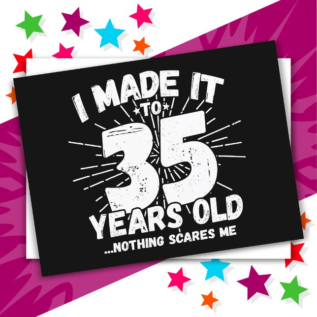 Carte Postale 35 ans drôle mème anniversaire 35 ans (Créateur téléchargé)