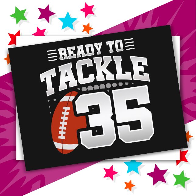 Carte Postale 35 ans Tackle Football Party 35e anniversaire (Créateur téléchargé)