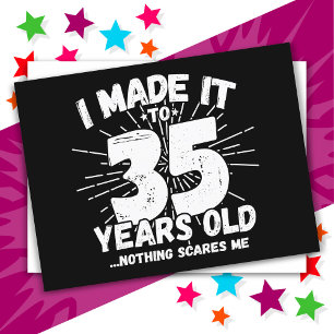 Carte Postale 35 ans vieux mème sarcastique drôle 35ème annivers