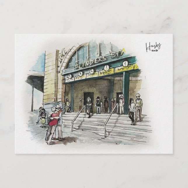 Carte Postale 37 : Gare de rue Flinders (Devant)