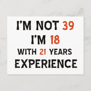 Carte Postale 39e anniversaire