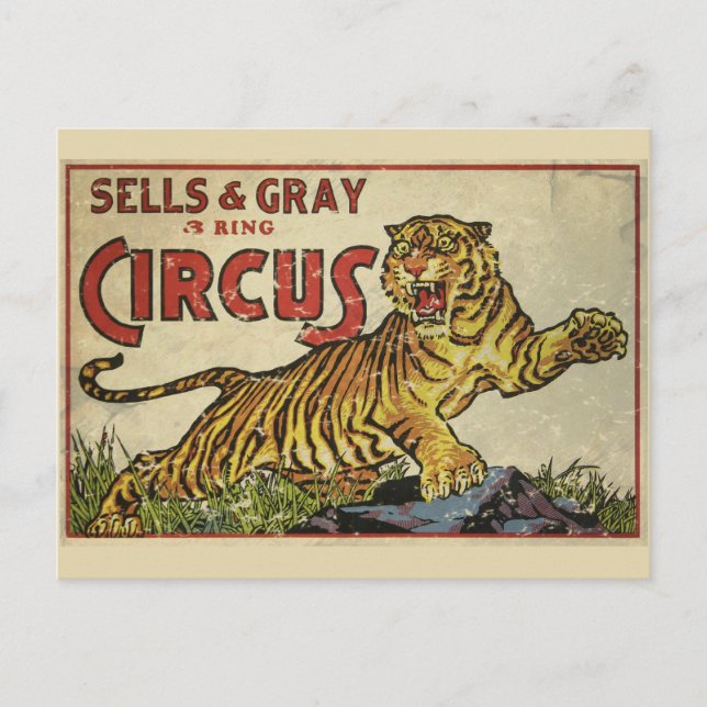 Carte Postale 3 Cercle Cirque - cirque 1930 en détresse (Devant)