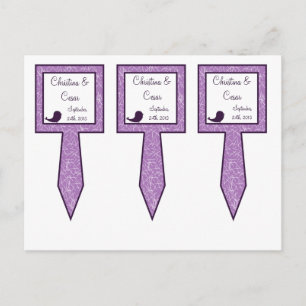 Carte Postale 3 Coupe Cake Pictures Oiseau Swing Violet BG coeur