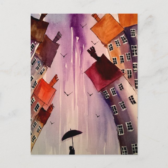 Carte postale 3 de la ville colorée (Devant)