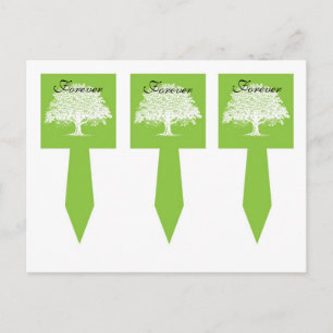 Carte Postale 3 Pique-nique de printemps vert/blanc Mariage de l