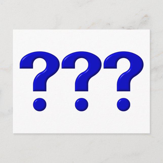 Carte Postale 3 Points de question (Devant)