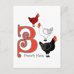 Carte Postale 3 poules françaises
