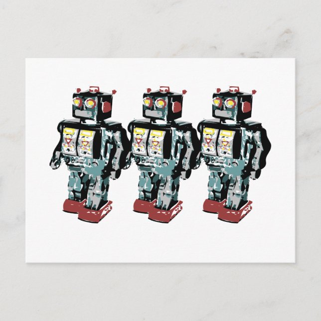 Carte Postale 3 robots (Devant)