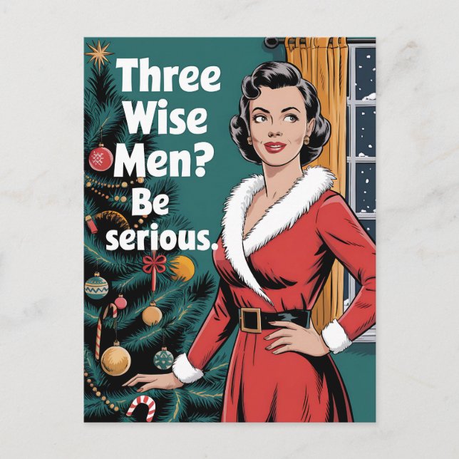 Carte Postale 3 Trois Hommes Sages Soient Sérieux Noël (Devant)