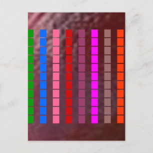 Carte Postale 3D Pure Gold n Rainbow Motifs