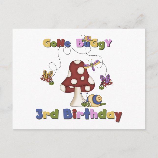 Carte Postale 3ème Bogue T-shirts et cadeaux d'anniversaire (Devant)