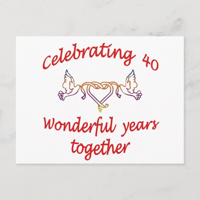 Carte Postale 40 ans de fête (Devant)