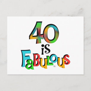 Carte Postale 40 est Fabuleux T-shirts et cadeaux d'anniversaire